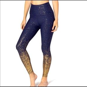 GUC Beyond Yoga - Alloy Ombre Midi Legging - Navy & Gold - Size M - RARE